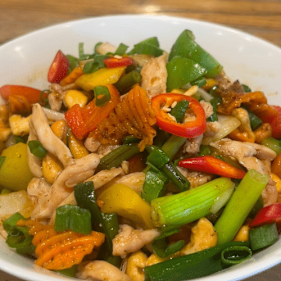 Gebakken kipfilet met cashewnoten